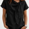 grok-image-0a710170-8b09-43cf-b975-157b52336480 Harper Blouse – Women's Elegant Tie Neck Blouse | Lightweight Office Top