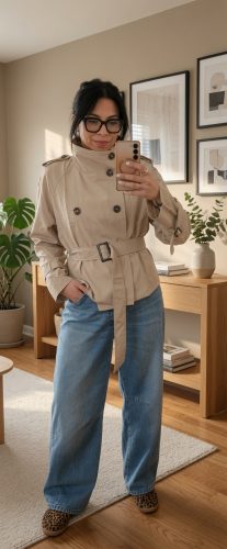 Sienna Trench – Women's Vintage Belted Trench Coat | High Collar Autumn & Winter Jacket photo review
