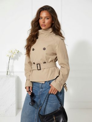 grok-image-6b86ee45-802d-4468-86b7-12e4f84e2e7e Sienna Trench – Women's Vintage Belted Trench Coat | High Collar Autumn & Winter Jacket