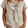 grok-image-6e145ddf-27ca-4476-9a1e-0325abe1e016 Harper Blouse – Women's Elegant Tie Neck Blouse | Lightweight Office Top