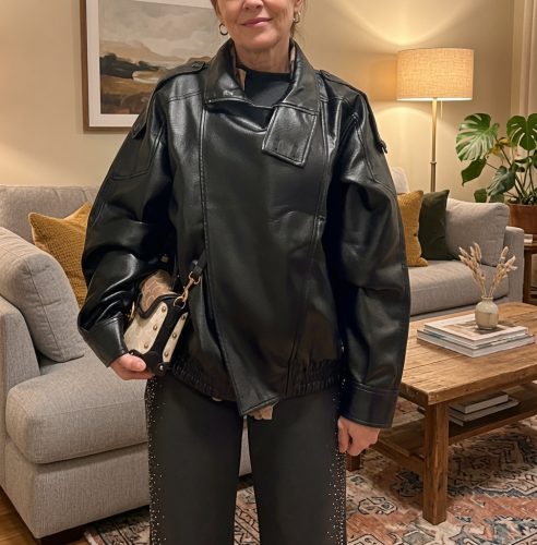 The Nova Jacket – Women’s Oversized Faux Leather Jacket – Minimalist Streetwear photo review
