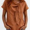 grok-image-8d62aa6d-c50c-4744-82c6-89c406221821 Harper Blouse – Women's Elegant Tie Neck Blouse | Lightweight Office Top