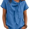 grok-image-a80cf65c-58d8-40df-8539-e8dcde73e4e3 Harper Blouse – Women's Elegant Tie Neck Blouse | Lightweight Office Top