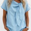 grok-image-d6e4ccbb-5815-4a74-8e71-3821ed5e1ab7 Harper Blouse – Women's Elegant Tie Neck Blouse | Lightweight Office Top
