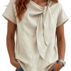grok-image-e713ac01-e153-457d-aa13-6ef829c51693 Harper Blouse – Women's Elegant Tie Neck Blouse | Lightweight Office Top