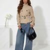 grok-image-e9995a5b-df31-4592-99dd-04a62224eab6 Sienna Trench – Women's Vintage Belted Trench Coat | High Collar Autumn & Winter Jacket
