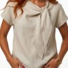 grok-image-ed502bfc-2f70-4e47-968f-dba7652efd55 Harper Blouse – Women's Elegant Tie Neck Blouse | Lightweight Office Top